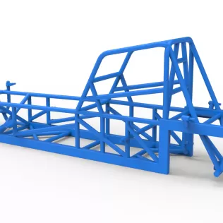 Frame of Vintage Dirt Modified stock car Version 4 Scale 1:25 - Model thumbnail 9