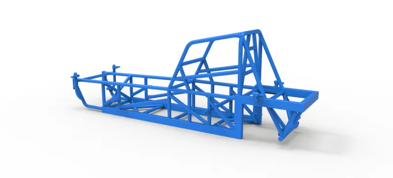 Frame of Vintage Dirt Modified stock car Version 4 Scale 1:25 - Model preview 9