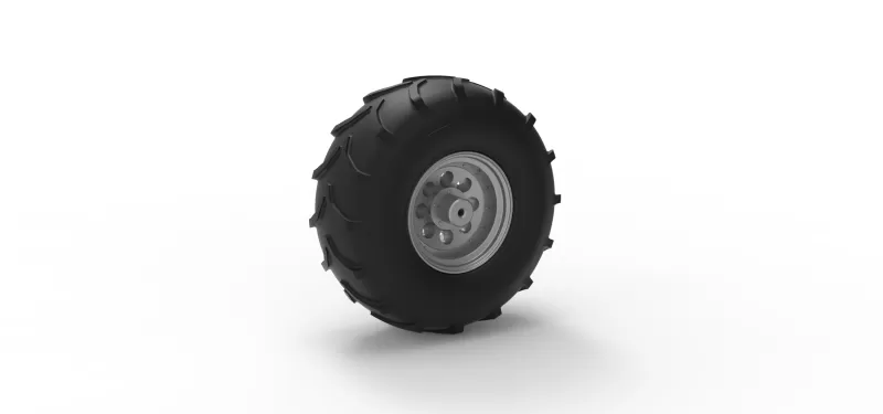 Front wheel from Mud dragster Version 4 Scale 1:25 - Model preview 9