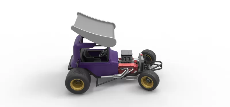 Vintage Winged Supermodified for Dirt while turning Scale 1:25 - Model preview 23