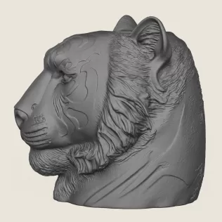 Tiger Head Plant Pot - Model thumbnail 4