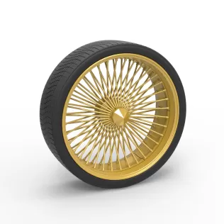 30 inch Wire wheel of Donk car Scale 1:25