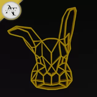Rabbit - Geometric - 2D Wall Art Decor
