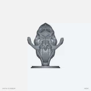 Fantasy Beast Skull Display with Stand - STL - Model thumbnail 2