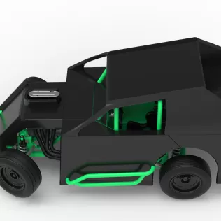 Mod Lite Race car while turning Scale 1:25 - Model thumbnail 10