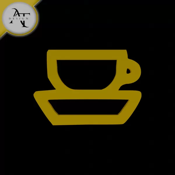 Simple Coffee Cup Symbol - 2D Art - Model preview 1