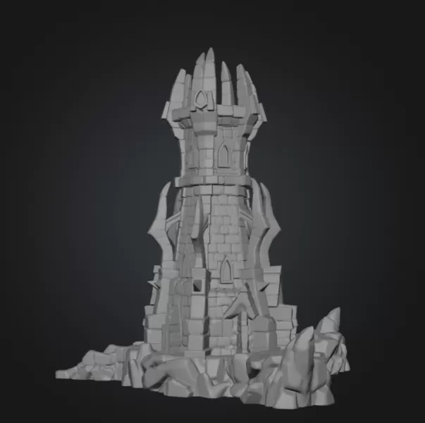 Shadowspire Arcane Tower STL File for 3D Print - Model preview 12
