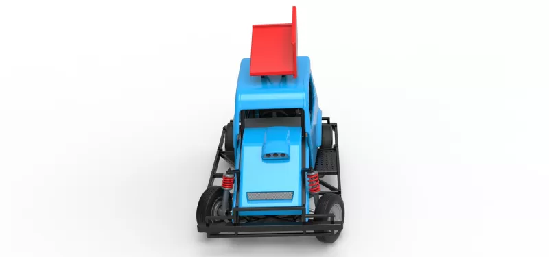 New Zealand Ministock car while turning Version 3 Scale 1:25 - Model preview 8