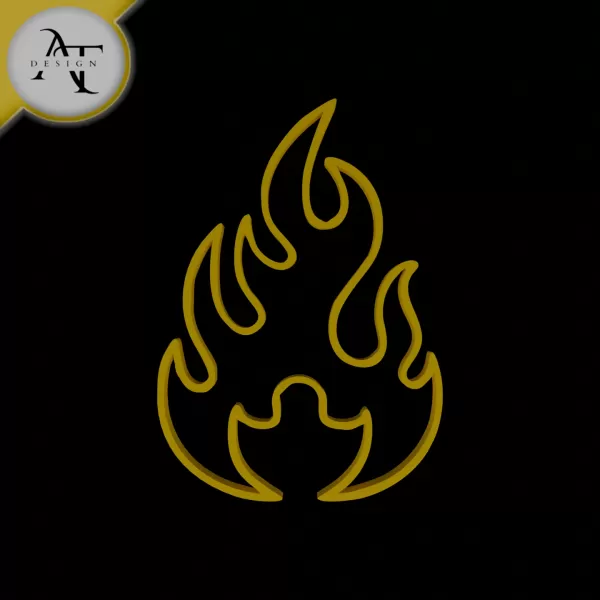 Simple Flame Symbol - 2D Art - Model preview 1