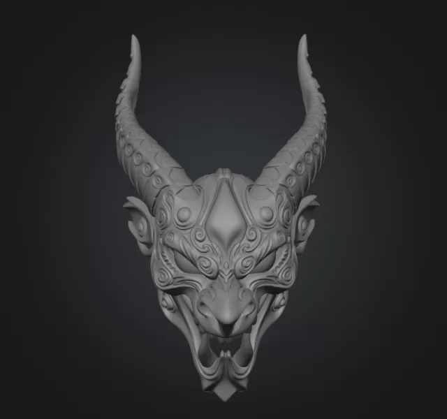 Demon mask - Model preview 1