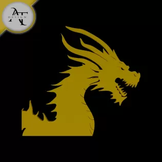 Dragon - Silhouette - 2D Wall Art Decor