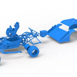 Wedge Dirt Late model while turning Scale 1:25 - Model thumbnail 29