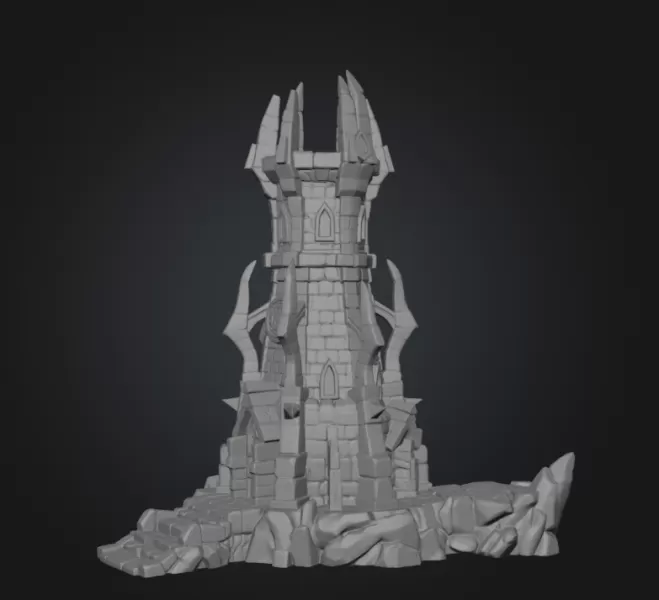 Shadowspire Arcane Tower STL File for 3D Print - Model preview 11