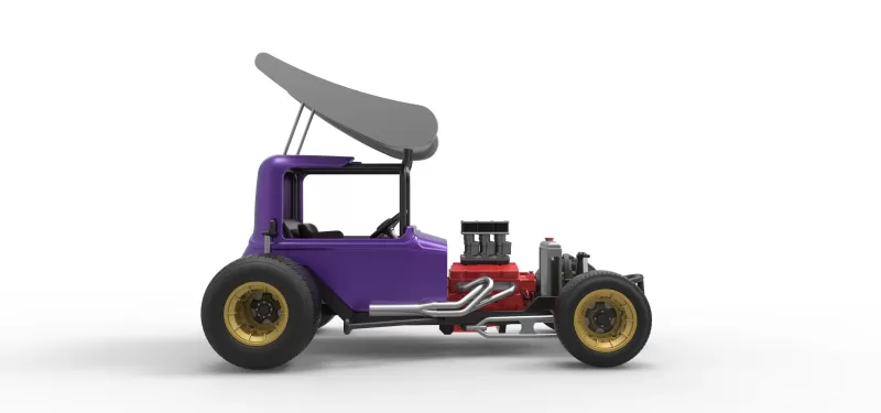Vintage Winged Supermodified stock car for Dirt Scale 1:25 - Model preview 22