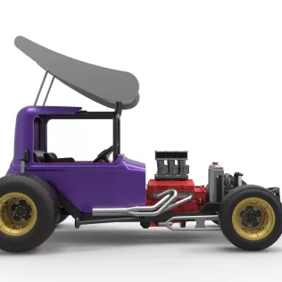 Vintage Winged Supermodified stock car for Dirt Scale 1:25 - Model thumbnail 22