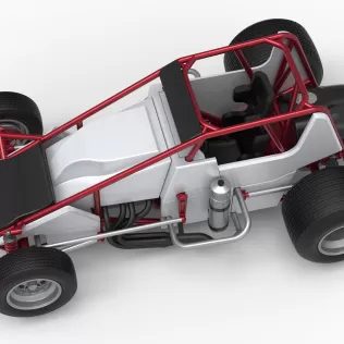 Dirt Silver Crown Car Scale 1:25 - Model thumbnail 4