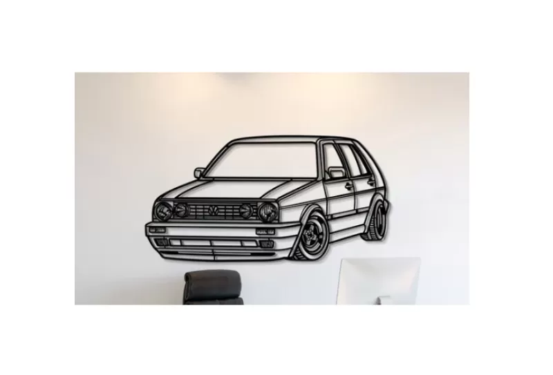 Volkswagen - Golf MK2 1990 Wall Art - Model preview 1