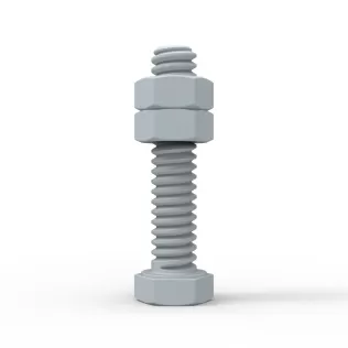 Bolt with nuts - Model thumbnail 2