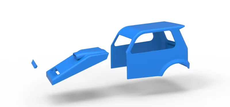 Shell of New Zealand Ministock car Version 2 Scale 1:25 - Model preview 12
