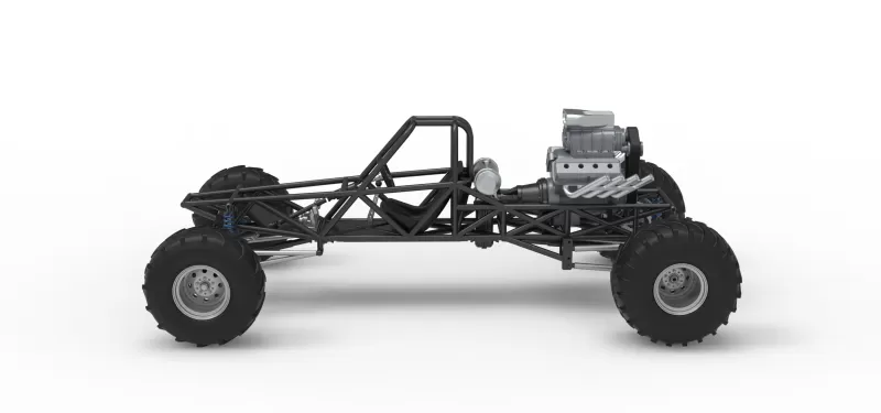Vintage Mud dragster Base Scale 1:25 - Model preview 9