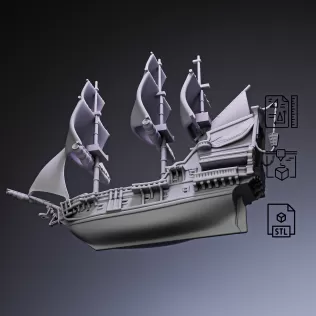 Legendary Pirate Flagship Ship #RoZ - Model thumbnail 1