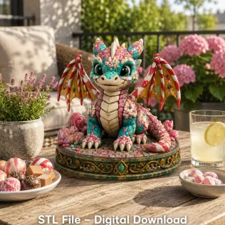 Candy Kingdom Baby Dragon STL File for 3D Print - Model thumbnail 2