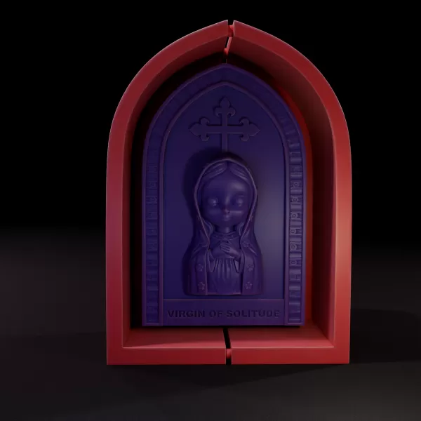 Virgin of Solitude Chibi Style Printable 3D Model - Model preview 5