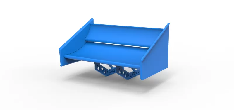 Wing of Supermodified front engine race car V4 Scale 1:25 - Model preview 1