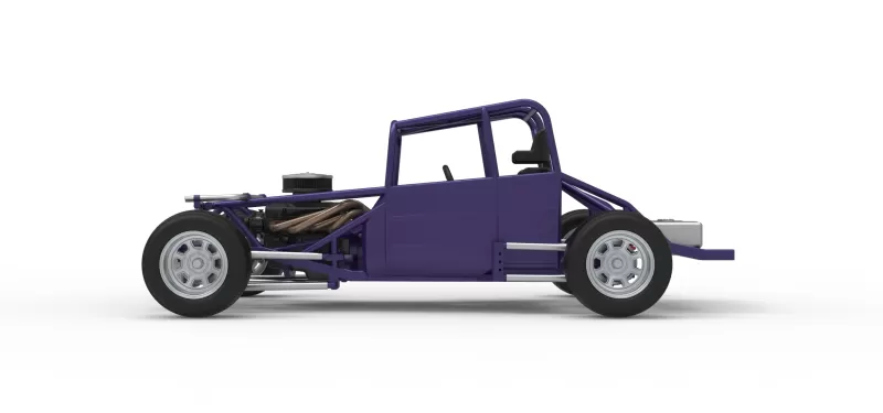 Canadian vintage modified stock car Base Scale 1:25 - Model preview 9