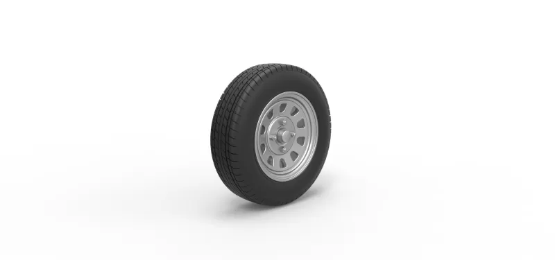 Wheel of New Zealand Ministock car Scale 1:25 - Model preview 2