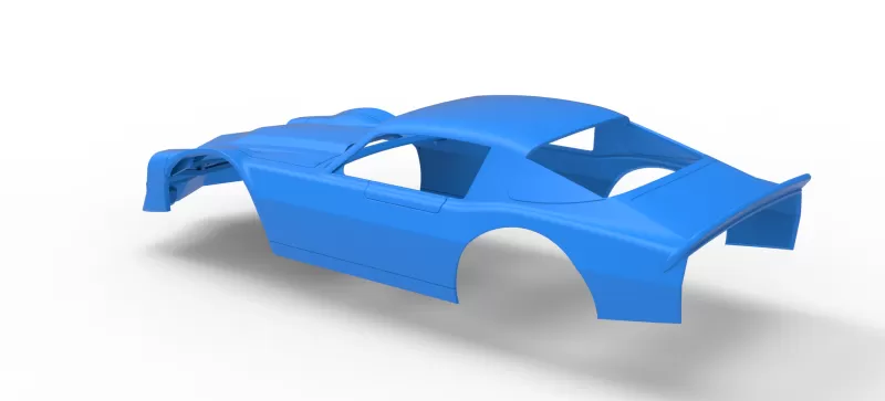Shell of Vintage Dirt late model Race car Scale 1:25 - Model preview 11