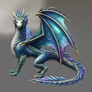 Azure Storm Dragon STL File for 3D Print - Model thumbnail 5