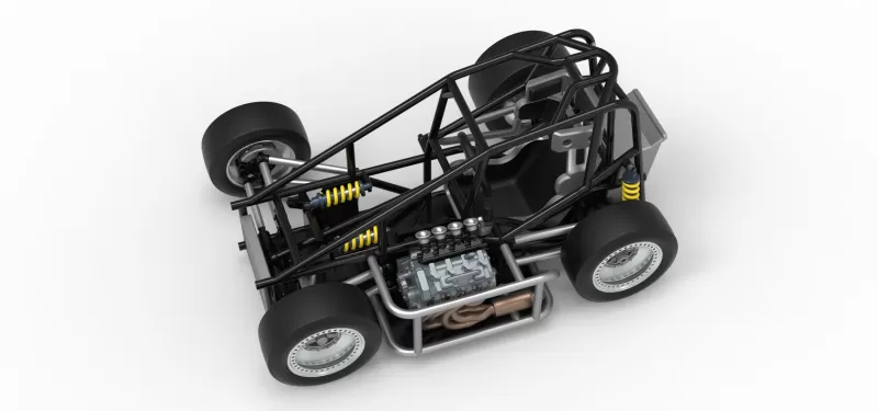 Three Quarter Midget Base Scale 1:25 - Model preview 4