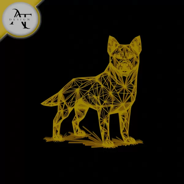 Dog - Geometric - 2D Wall Art Decor - Model preview 1
