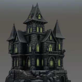 Dark Fantasy Castle STL for 3D Printing - Model thumbnail 7