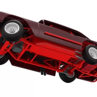 Vintage Dirt Modified stock car V9 while turning Scale 1:25 - Model thumbnail 3