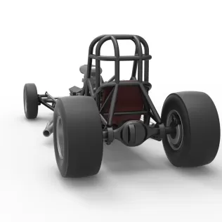 Vintage Front engine dragster Base Version 4 Scale 1:25 - Model thumbnail 14