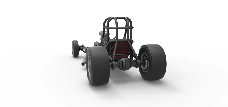 Vintage Front engine dragster Base Version 4 Scale 1:25 - Model preview 14