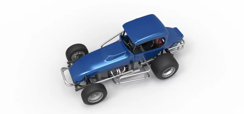 Vintage Sprint car Version 2 Scale 1:25 - Model preview 4