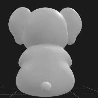 Cute Elephant with Gift Basket - Model thumbnail 4