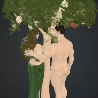 Adam und eva unter einem baum - Model thumbnail 3