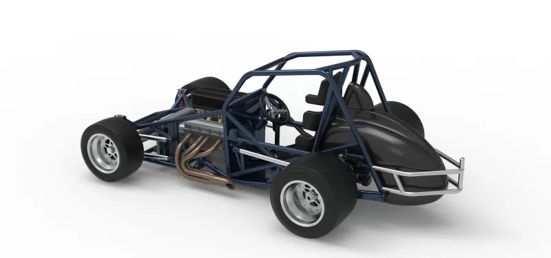 Sprint car Base Version 2 Scale 1:25 - Model preview 12