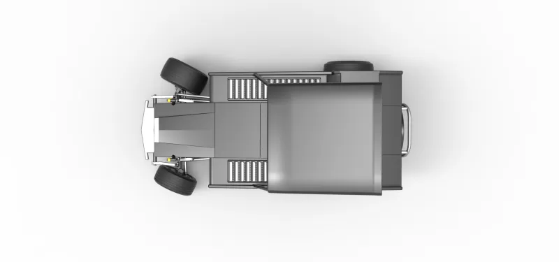 Vintage Dirt Modified stock car V6 while turning Scale 1:25 - Model preview 11