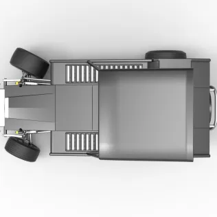 Vintage Dirt Modified stock car V6 while turning Scale 1:25 - Model thumbnail 11