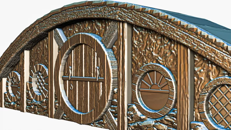 Hobbit House Facade 2 #RoZ - Model preview 6