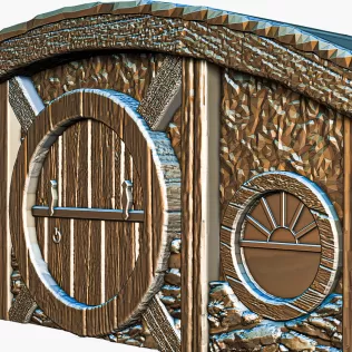 Hobbit House Facade 2 #RoZ - Model thumbnail 6
