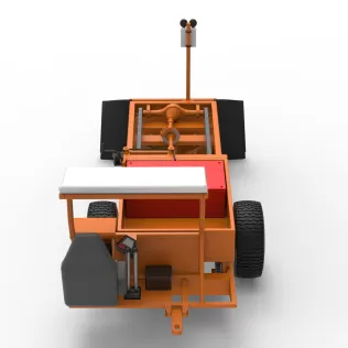 Garden Tractor pulling sled Scale 1:25 - Model thumbnail 17