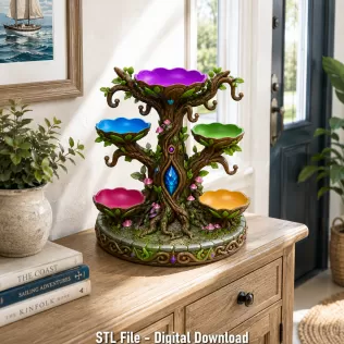 Enchanted Jewelry Tree Display STL File for 3D Print - Model thumbnail 4