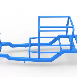 Frame of Vintage Supermodified stock car V2 Scale 1:25 - Model thumbnail 8