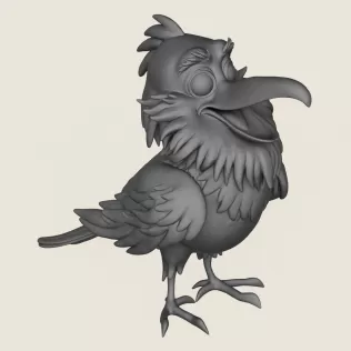 Cartoon Toy Bird Print Ready 3D Model - Model thumbnail 4